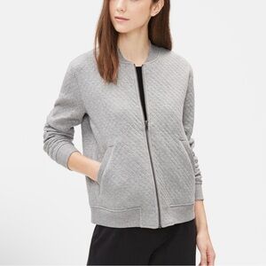 Eileen Fisher Quilted Organic Cotton Flight Jacket‎ T01